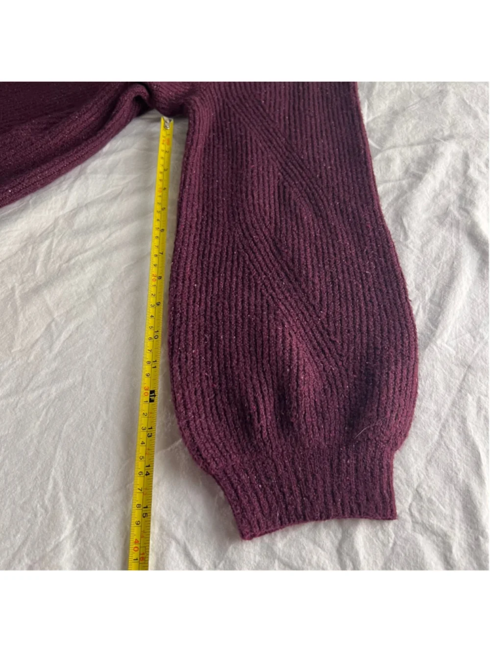 NWT J.Jill V-Neck Pullover Sweater Size 2X Knit Cotton Blend Cabernet MSRP $89